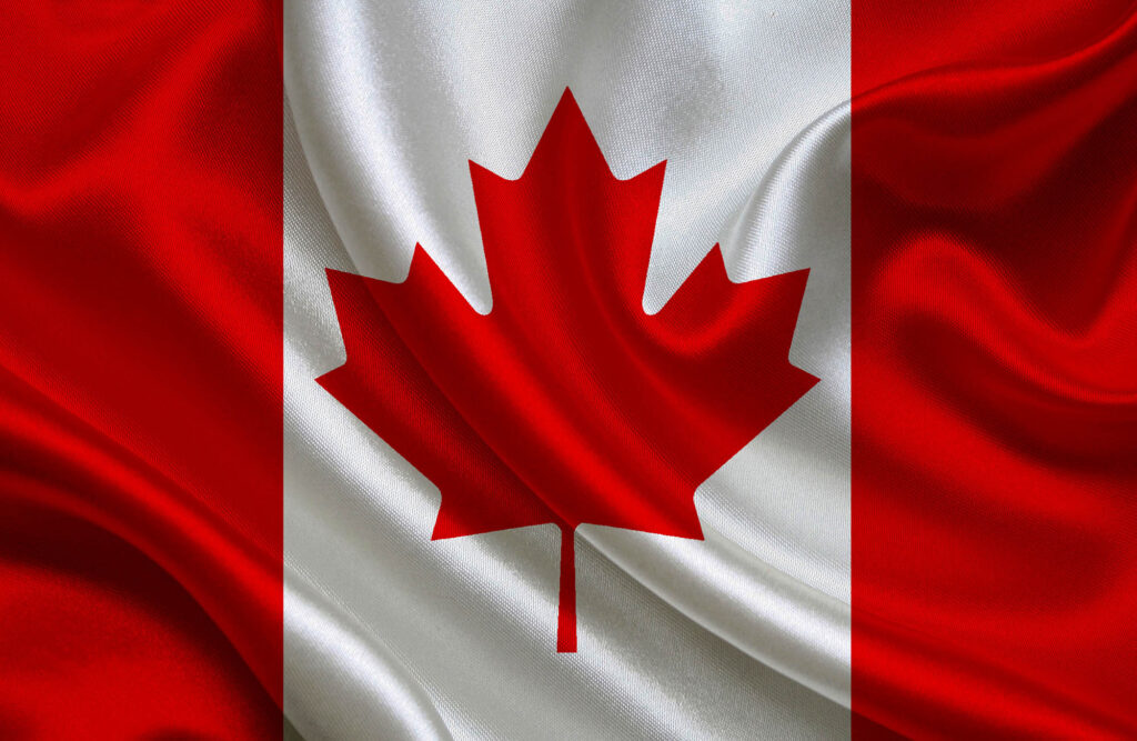 waving canadian flag